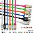 Cabo Silicone Lightning 1.2m - cores mistas - Imagem 1