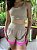 Conjunto short duplo poliamida Nude e rosa - Imagem 4