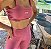 Conjunto trilobal liso rosa top faixa - Imagem 2