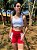 Conjunto short vermelho e branco - Imagem 1