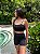 Conjunto short bolso top fita Preto - Imagem 1
