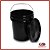 Balde Com Tampa Lacre 20 Litros - Preto - Pacote com 5 Unidades!!! - Imagem 1