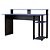 Mesa Gamer Com Tampo Superio de Apoio e Prateleiras Laterais, MODELO FULL 136cm x 89cm x 60cm PRETO ONIX /  AZUL - Imagem 2