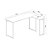 Mesa Escrivaninha em L, Estilo Industrial - LINHA SMART LITE 1350mm x 740mm x 1000mm CHAMP. OFF  WHITE / PR - Imagem 7