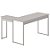 Mesa Escrivaninha em L, Estilo Industrial - LINHA SMART LITE 1350mm x 740mm x 1000mm CHAMP. OFF  WHITE / AG - Imagem 4