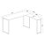 Mesa Escrivaninha em L Estilo Industrial - SMART LITE 135cm x 74cm x 135cm OFF WHITE-PR - Imagem 7