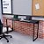 Mesa Escrivaninha RETA Estilo Industrial - SMART LITE 150cm x 50cm x 74cm PRETO ONIX / PR - Imagem 1