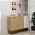 Aparador 3 Portas 1450 X 800 X 355 Aveiro Oak/ Champagne Off - Imagem 4
