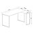 Mesa Em L Smart 1350 x 1050 x 740 - Imagem 16