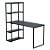 Mesa Reta C/ Estante Smart 1350 X 645 X 1455 Preto Onix PR - Imagem 3