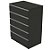 Comoda 5 Gavetas 730 X 1032 X 490 Grafite Intenso - Imagem 3