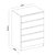 Comoda 5 Gavetas 730 X 1032 X 490 Grafite Intenso - Imagem 6