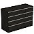 Comoda 10 Gavetas 1216 X 840 X 490 Grafite Intenso - Imagem 1