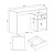 Escrivaninha Orgin One 1PT / 1GV 1200 x 750 x 450 Fume / Champ. Off White - Imagem 6