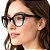 Armação Feminina Gatinho Preto com detalhes Turquesa Acetato Premium - BEKO - Imagem 2