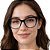Armação Feminina Gatinho Preto com detalhes Turquesa Acetato Premium - BEKO - Imagem 4