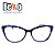 Armação de Óculos Acetato Gatinho Azul E5FBVFWAM - Imagem 3