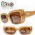 Óculos de Sol Beko Quadrado Caramelo BH3YFRYLX - Imagem 6