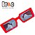Óculos de Sol Beko Quadrado Vermelho 42KBQS6A2 - Imagem 3