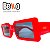 Óculos de Sol Beko Quadrado Vermelho 42KBQS6A2 - Imagem 5