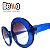 Óculos de Sol Redondo Beko Azul STZ3C8EJP - Imagem 1
