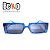 Óculos de Sol Quadrado Azul Trasparente Unissex Beko 538BWWL6X - Imagem 7