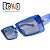 Óculos de Sol Quadrado Azul Trasparente Unissex Beko 538BWWL6X - Imagem 8