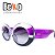 Óculos de Sol Feminino Beko Roxo Transparente BLBRQY752 - Imagem 5