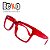 Armação de Óculos Vermelha em Acetato Beko GCSNFSUNL - Imagem 6
