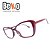 Armação Bordô Gatinho Feminino Acetato Leve - BEKO - Imagem 1