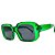 Óculos Sol Quadrado Verde Transparente - UV400 - BEKO - Imagem 1