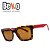 Óculos de Sol Onça Marrom Vermelho Unissex - UV400 - BEKO - Imagem 1