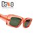 Óculos De Sol Rosa Transparente Quadrado Retrô Unissex - UV400 - BEKO - Imagem 10