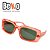Óculos De Sol Rosa Transparente Quadrado Retrô Unissex - UV400 - BEKO - Imagem 4