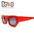 Óculos de Sol Vermelho Acetato Polarizado - UV400 - BEKO - Imagem 7