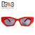 Óculos de Sol Vermelho Acetato Polarizado - UV400 - BEKO - Imagem 3