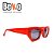 Óculos de Sol Vermelho Acetato Polarizado - UV400 - BEKO - Imagem 4