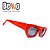 Óculos de Sol Vermelho Acetato Polarizado - UV400 - BEKO - Imagem 6