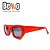 Óculos de Sol Vermelho Acetato Polarizado - UV400 - BEKO - Imagem 1