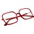 Armação Quadrado Vermelho Translúcido Cherry - Lente Transparente - BEKO - Imagem 3