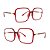 Armação Quadrado Vermelho Translúcido Cherry - Lente Transparente - BEKO - Imagem 5