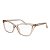 Armação Gatinho Nude Champanhe Transparente - Feminina Acetato Premium - BEKO - Imagem 1