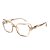Armação Gatinho 20053 C3 - Nude Champanhe Transparente Acetato - BEKO - Imagem 1