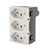 615043BC TOMADA TRIPLEX 2P+T 10A 250V B.AUTO BRANCA - PIAL Plus+ - Imagem 1