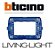 SLN4703M SUPORTE 4X2 LIVING LIGHT BTICINO BIANCO ANTHRACITE - Imagem 1