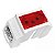 KIT SUPORTE GENERICO TWDIN + MODULO DE TOMADA VERMELHA 2P +T DE 20A SIBRATEC - Imagem 1