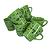 Caneca Porcelana Tulipa 120ml Corações Grandes Verde - Imagem 1