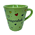 Caneca Porcelana Tulipa 120ml Corações Grandes Verde - Imagem 5