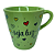 Caneca Porcelana Tulipa 120ml Corações Grandes Verde - Imagem 6
