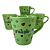 Caneca Porcelana Tulipa 120ml Corações Grandes Verde - Imagem 9